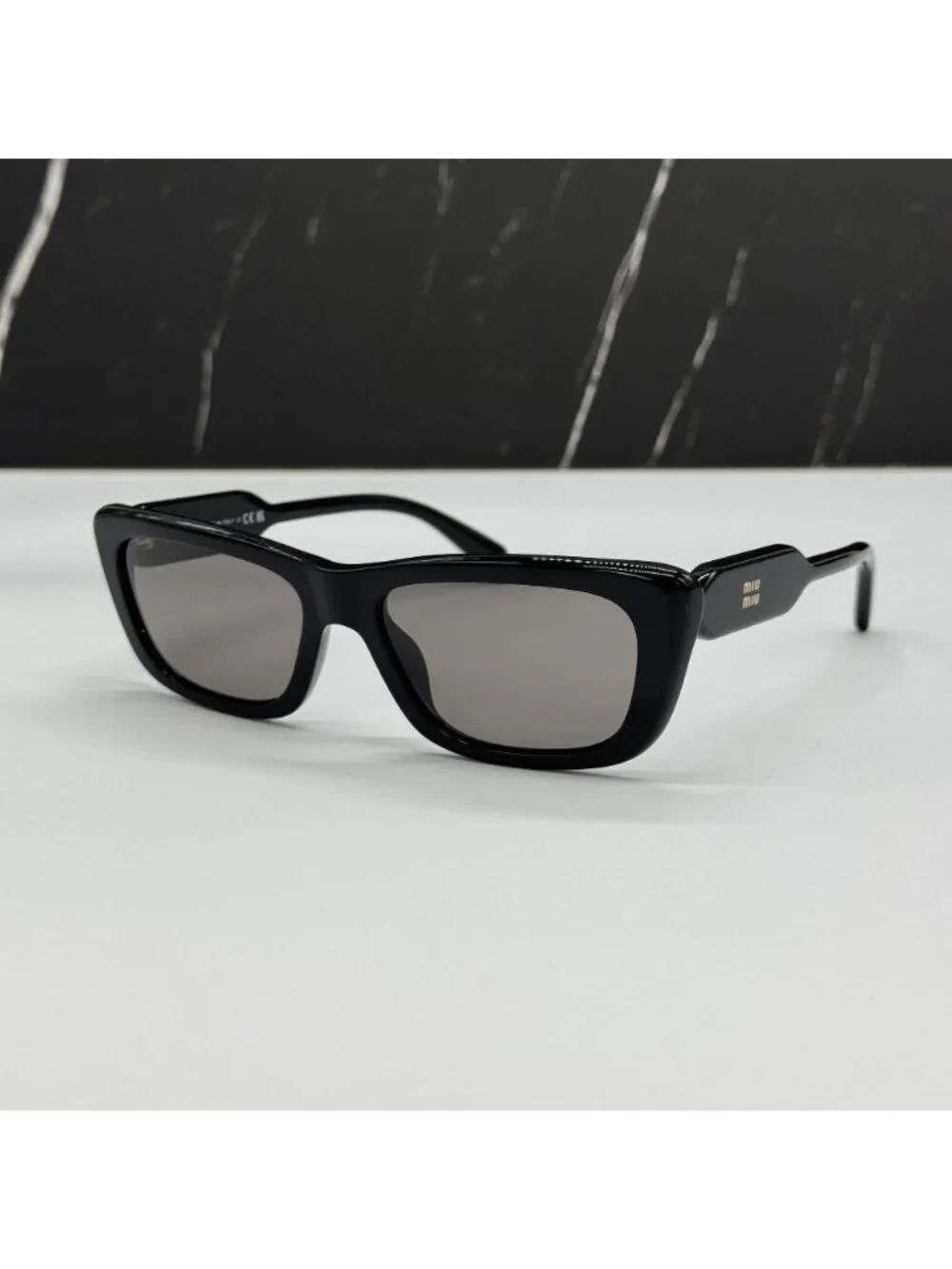 New Miu Miu MU B12S 16K80Q Black Cat Eye Sunglasses MUB12S